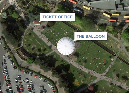 Aerial view of the Bournemouth Balloon